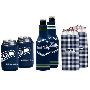 Seattle Seahawks 6-Piece Can & Bottle Cooler Variety Pack
