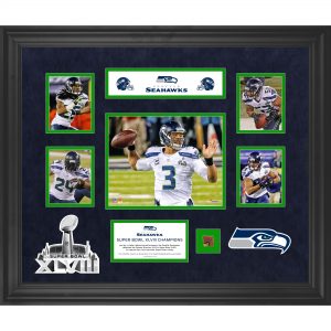 Seattle Seahawks Framed Super Bowl XLVIII Champions Collage with Game-Used Ball