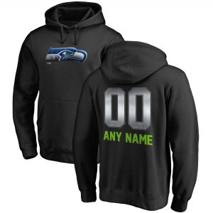 Seattle Seahawks Personalized Midnight Mascot Pullover Hoodie