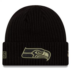 Seattle Seahawks New Era 2020 Salute to Service Cuffed Knit Hat