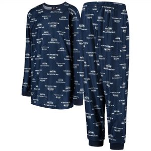 Seattle Seahawks Youth All Over Print Long Sleeve T-Shirt & Pants Sleep Set
