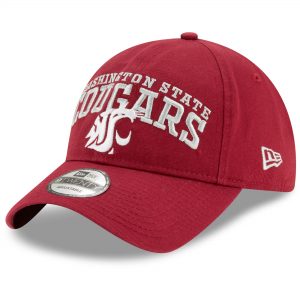 New Era Washington State Cougars Crimson Arch Over Logo 9TWENTY Adjustable Hat