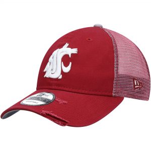 New Era Washington State Cougars Crimson Rustic Trucker 9TWENTY Snapback Hat