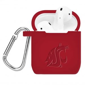 Affinity Bands Washington State Cougars Crimson Debossed Silicone AirPods Case Cover