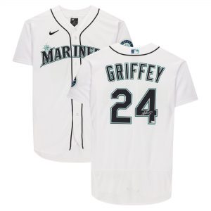Autographed Seattle Mariners Ken Griffey Jr. White Nike Authentic Jersey