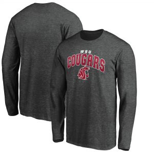 Washington State Cougars Heathered Charcoal Steady Long Sleeve T-Shirt