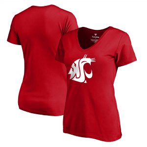 Washington State Cougars Women’s Crimson Primary Logo T-Shirt
