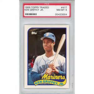 Seattle Mariners Ken Griffey Jr. 1989 Topps Traded RC #41T PSA 8 Card – Topps