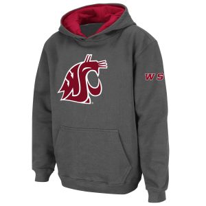 Stadium Athletic Washington State Cougars Youth Charcoal Big Logo Pullover Hoodie