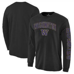 Washington Huskies Distressed Arch Over Logo Long Sleeve Hit T-Shirt